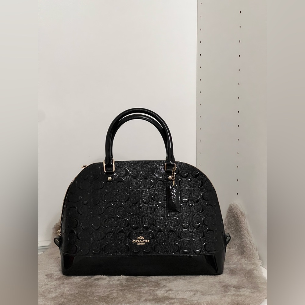 COACH Sierra in Signature Debossed Patent Leather - Satchel/Crossbody